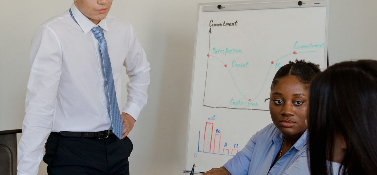 Business colleagues meeting in an office