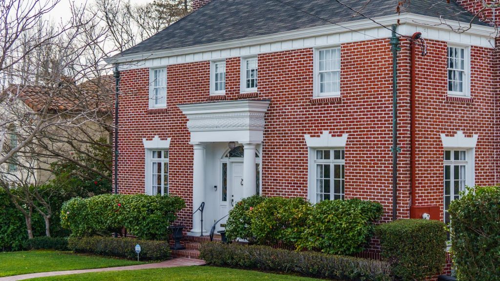Classic red brick rental house