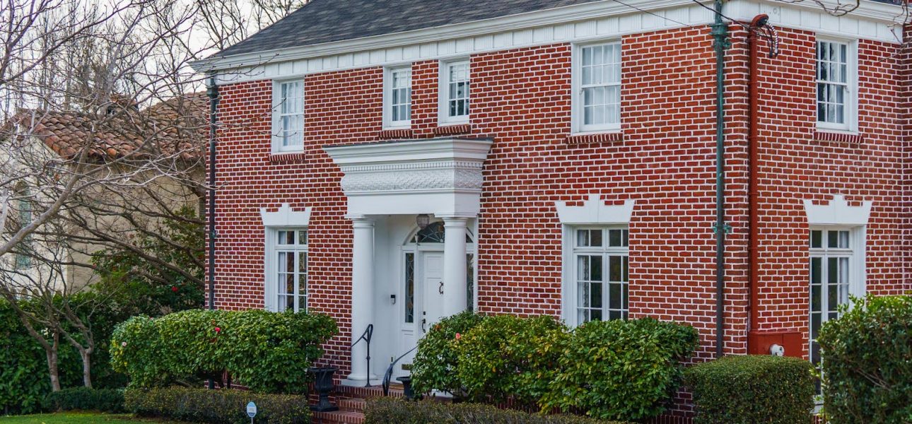 Classic red brick rental house