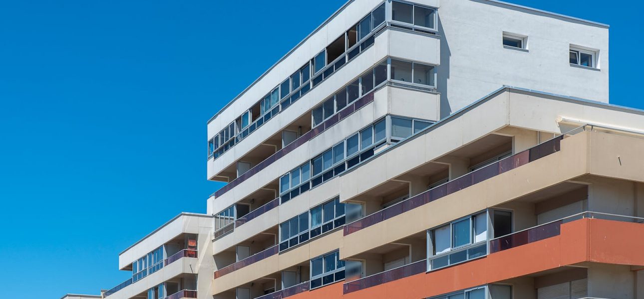 Modern apartment building