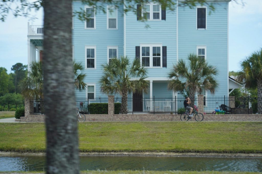 Multifamily apartment building, typical of build-to-rent construction
