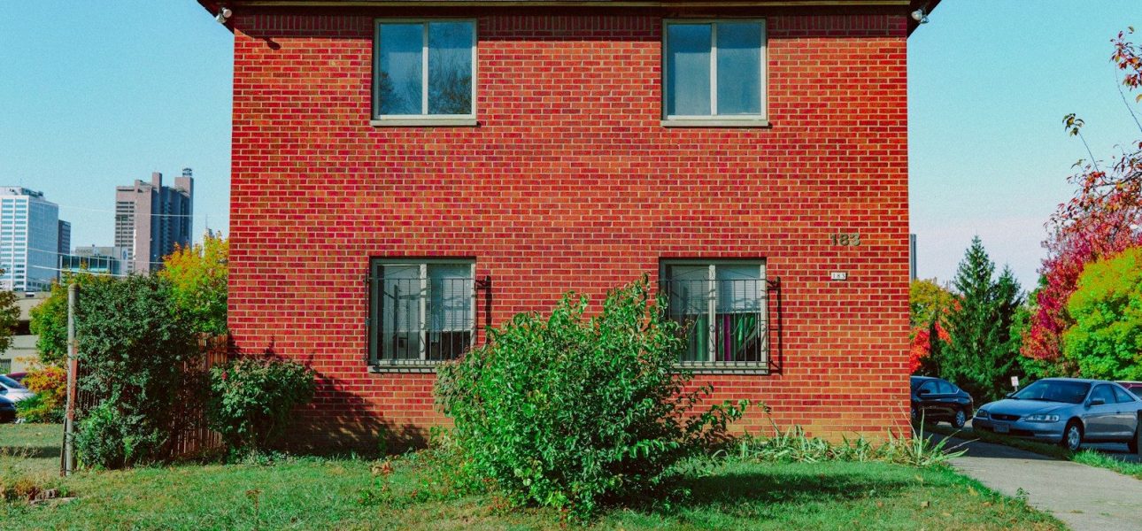 Brick duplex residential building
