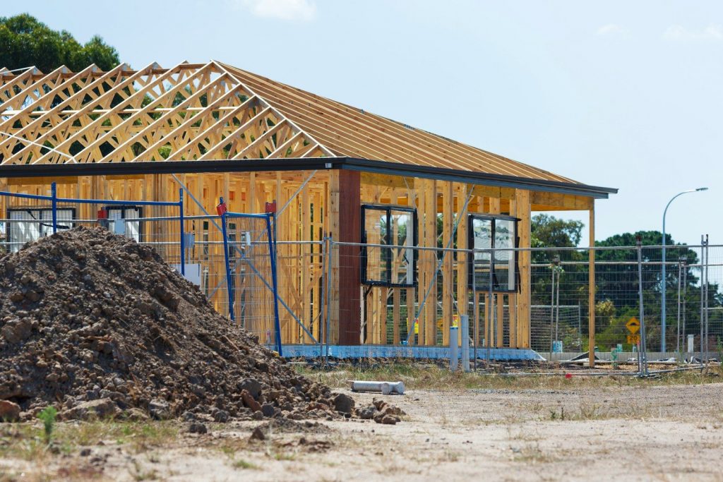 A US home under construction, the asset behind residential transition loans