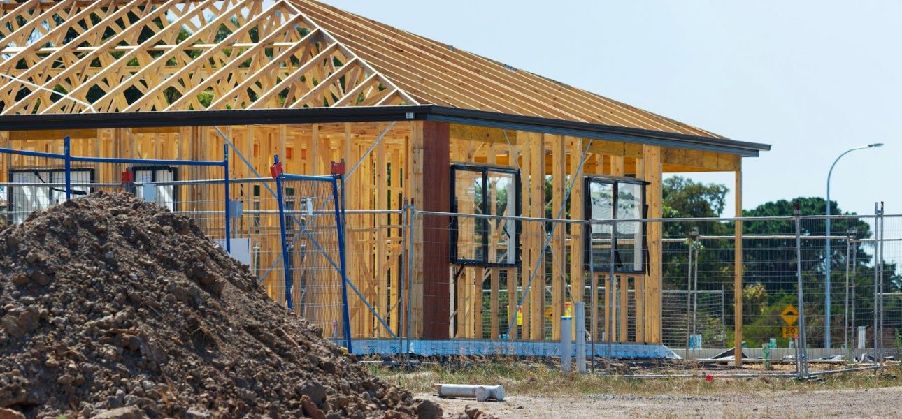 A US home under construction, the asset behind residential transition loans