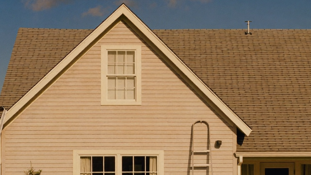 Full-color photo of an American single-family suburban home being repainted with a ladder, representing SFR and RTL renovation financing