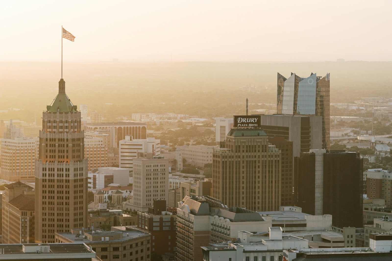 High-rise buildings in downtown San Antonio, Texas during the day