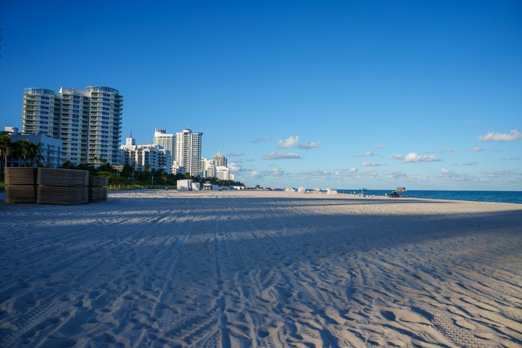Beachfront condo towers on the Florida coast