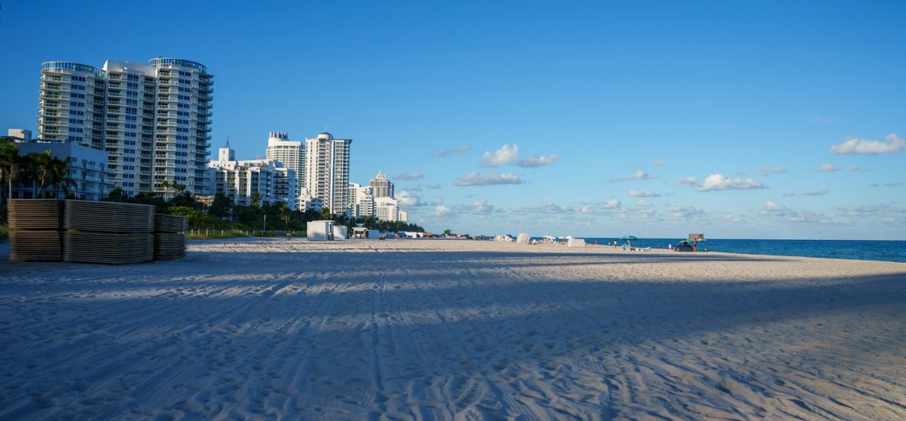 Beachfront condo towers on the Florida coast