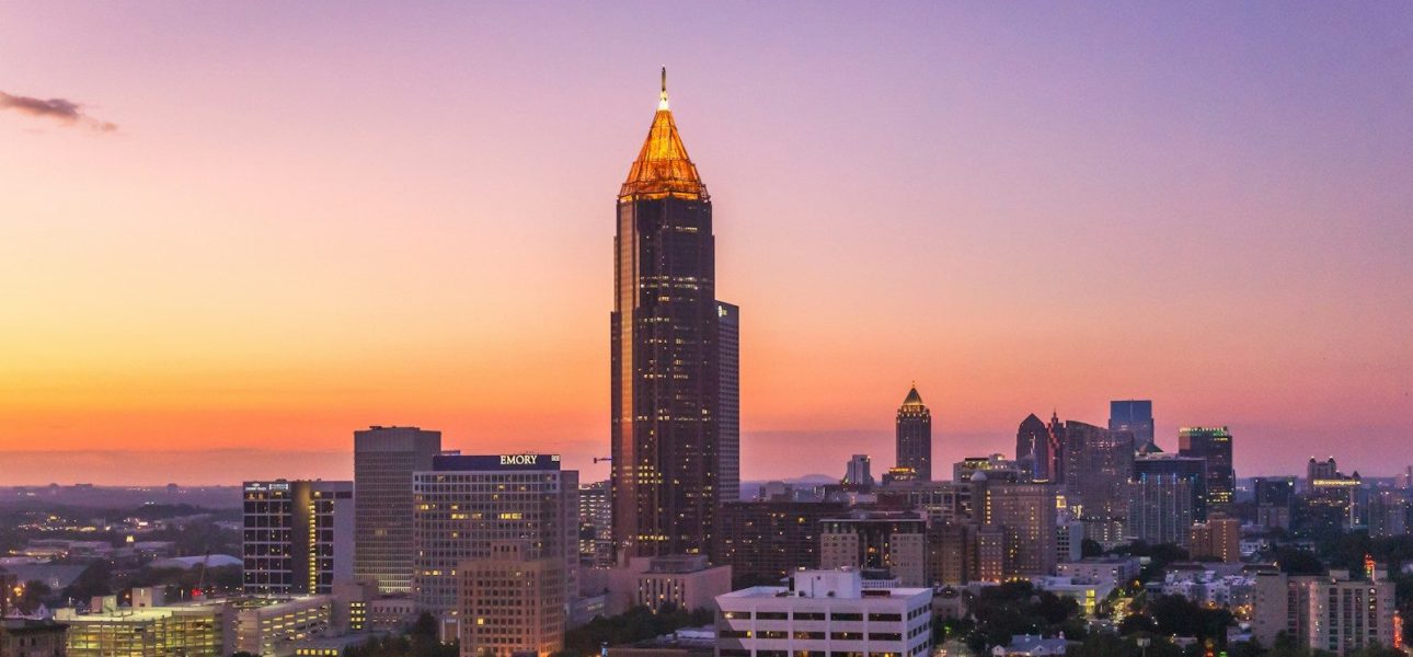 Midtown Atlanta skyline at dusk
